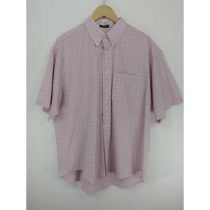 Van Heusen mens shirt short sleeve pink